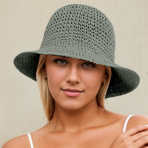 BAODANN Summer Lightweight Breathable Sun Hats For Outdoor Activities Foldable Fisherman Hat For Casual Wear And Beach Low Profile Fedora Buoy Hat Porky Hat Cover Hat Womens Fedoras