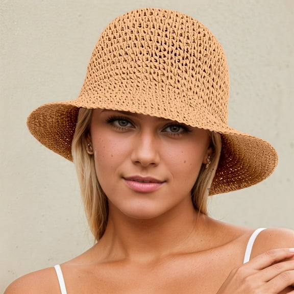 BAODANN Summer Lightweight Breathable Sun Hats For Outdoor Activities Foldable Fisherman Hat For Casual Wear And Beach Low Profile Fedora Buoy Hat Porky Hat Cover Hat Womens Fedoras