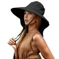 thumbnail image 1 of BAODANN Summer Wide Brim Sun Hat With Cape For Women Wide Visors for Women Us Postal Service Hat Womens Hat with Ponytail Hole Hat with Open Top Visor, 1 of 4