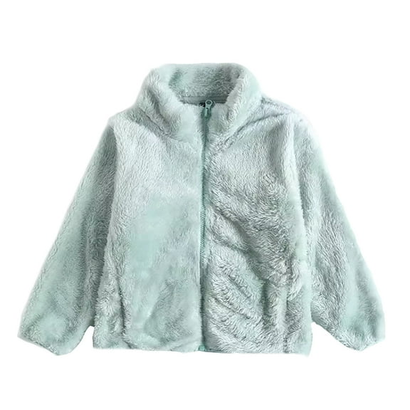 BAODANN Toddler Kids Baby Girls Boys Solid Wool Coat Jacket Outerwear Zipper Warm Thick Winter Outwear With 2 Pockets Small Girls Winter Coat Girls Winter Coats Size 8 Jackets for Winter Girls Girl