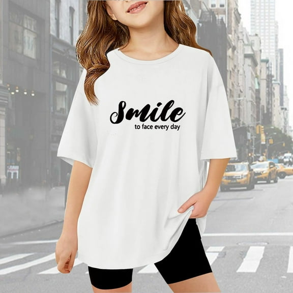 BAODANN Trendy Girls Tops And Tees For Outdoor And Indoor Activities For Ages 3 14 Comfortable T Shirt Style For Spring And Summer Ting Tops for Teen Girls Girls Volleyball Shirts Toddler Winter