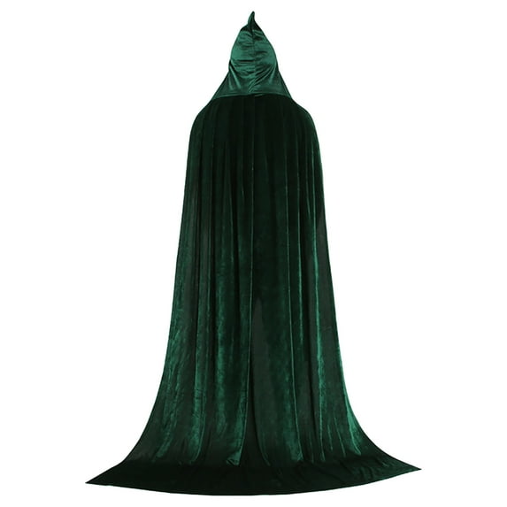BAODANN Unisex Solid Color Velvet Witch Cape Multiple Sizes Satin Lined Hoodie Scarf Southwestern Jacket Coat for Women with Hood Womens Wraps And Shawls with Buttons Evening Shawls