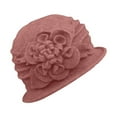 thumbnail image 1 of BAODANN Vintage Floral Women's Wool Cloche Hat 1920s Winter Hat for Elegant Style Bucket Hat with Writing Bucket Hat with Pattern Vintage Bucket Hat Bucket Hat Women Black Fishing Hat Men, 1 of 3