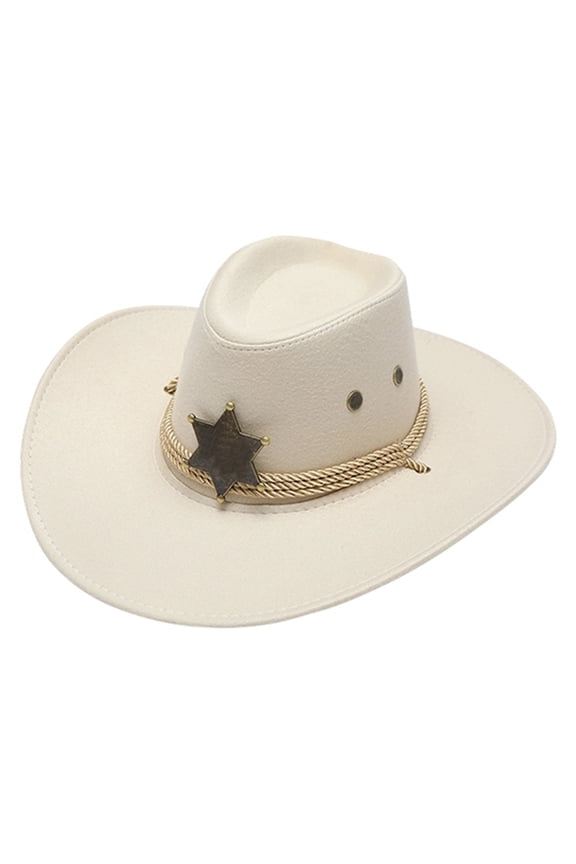 Western Cowboy Hat For Men Women Vintage Style With Star Buckle Decoration Cowboy Hat for Toddler Boy Cowboy Stuff for Men Leather Top Hat Pattern Toddler Boy Cowboy Hat Apparel Hat Women