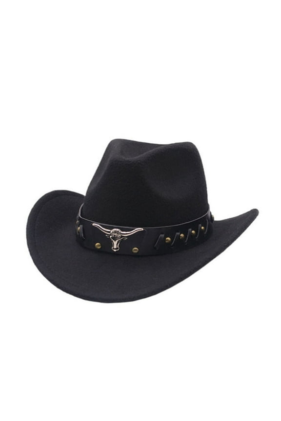 Western Denim Curved Top Hat Woolen Big Brimmed Hat Autumn And Winter Style British Jazz Hat Cow Print Cowboy Hat Light Hat Fitted Waving Hat Daily Wire Hat Beach Hat Men Small