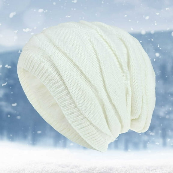 BAODANN Winter Hat Warm Knit Hats Soft Thick Cute Knitted Cap For Cold Weather Ladies Summer Men Plain Sock Fuzzy Sock