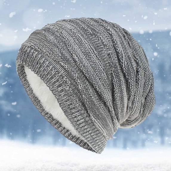 BAODANN Winter Hat Warm Knit Hats Soft Thick Cute Knitted Cap For Cold Weather Ladies Summer Men Plain Sock Fuzzy Sock