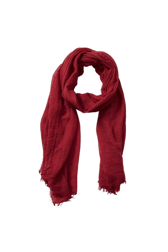 Women Solid Crinkle Vintage Soft Scarf With Fringed Long Edges Scarves Fringe Shawl Long Plaid Winter Scarf Oriental Scarf Silk Head Wrap for Men Uncharted Scarf