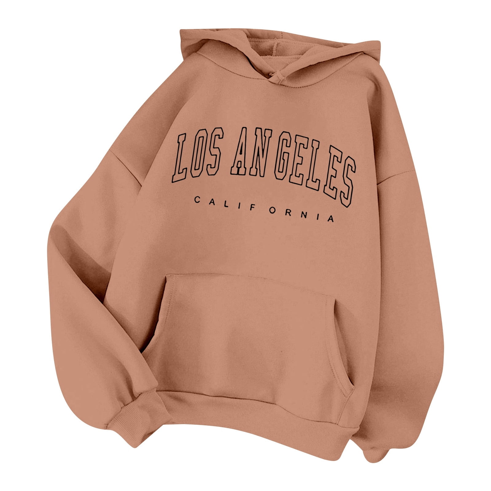 Ladies Letter Print Casual Hooded Sweatshirt main image 1
