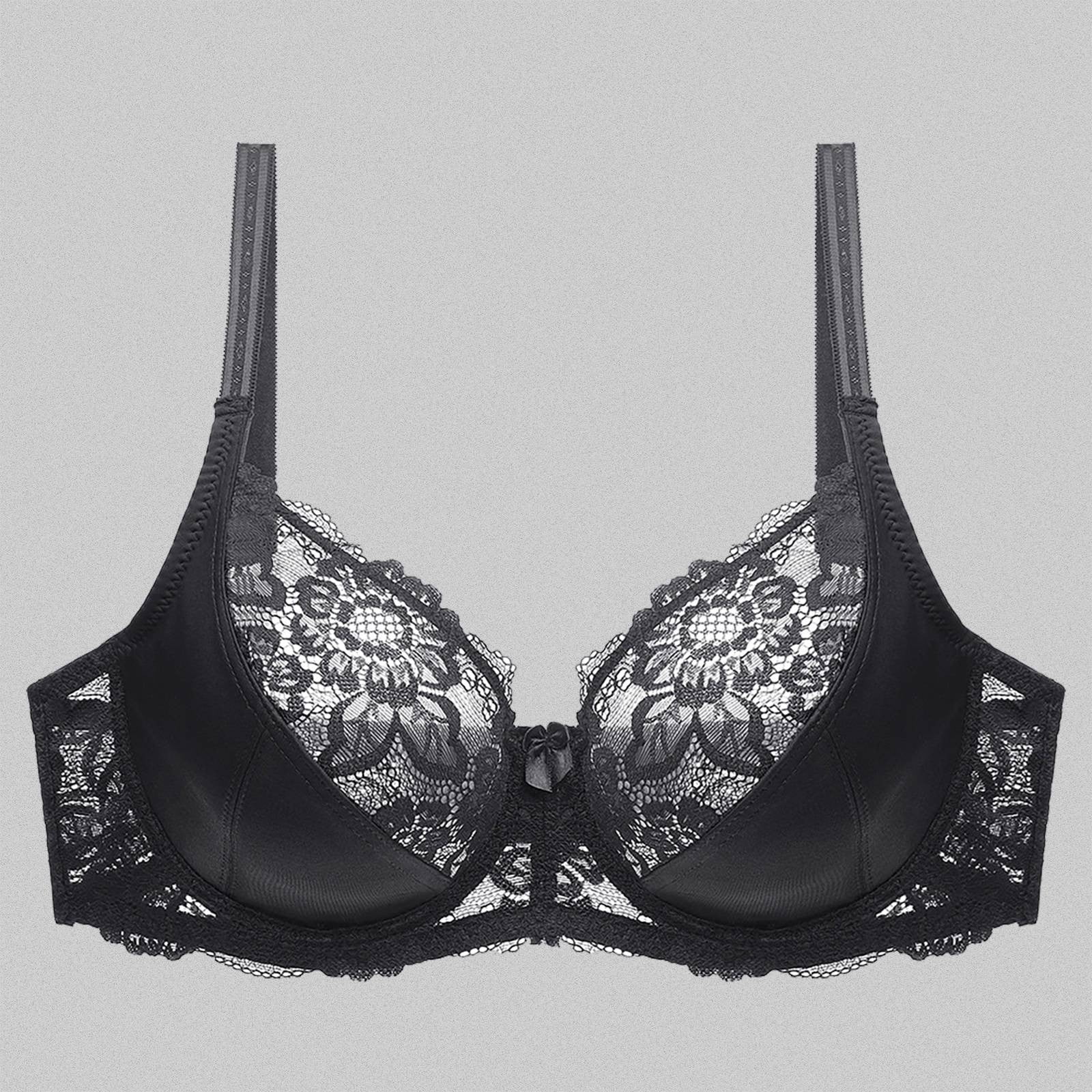 BAODANN Women's Sexy Double Lace Lingerie Plus Size Bra Wire Bras for ...