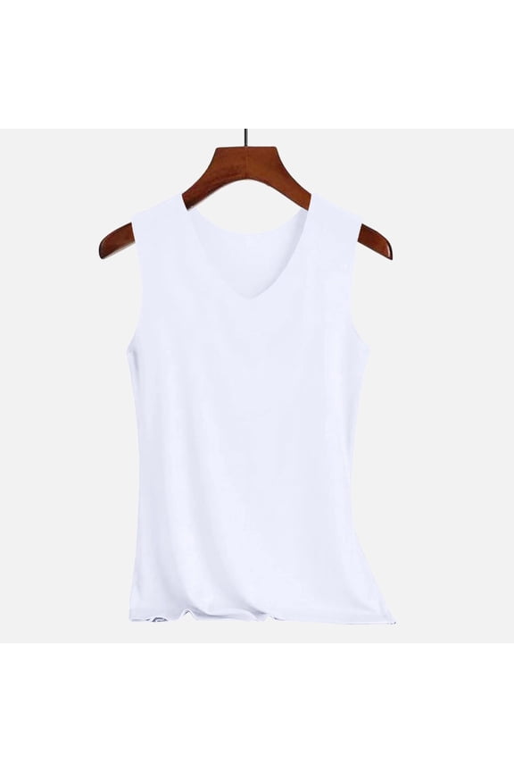 Women's Silk Camisole V Neck Sleeveless Tank Top Comfortable Loungewear for Home Casual Wear Soft Breathable Stretchy Basic Layering Piece plus Size Lace Camisole for Women Layering Half