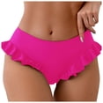 thumbnail image 1 of BAODANN Women's Summer Fashion Ruffle Edge Glare Swimming Trunks Female Conservative Triangle Swim Trunks Surf Pants Mens Short Swim Trunks Juniors Beach Cover Ups Boy Short Bikini Girls Swim Pants, 1 of 6