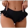 thumbnail image 1 of BAODANN Women's Summer Fashion Ruffle Edge Glare Swimming Trunks Female Conservative Triangle Swim Trunks Surf Pants Mens Short Swim Trunks Juniors Beach Cover Ups Boy Short Bikini Girls Swim Pants, 1 of 6