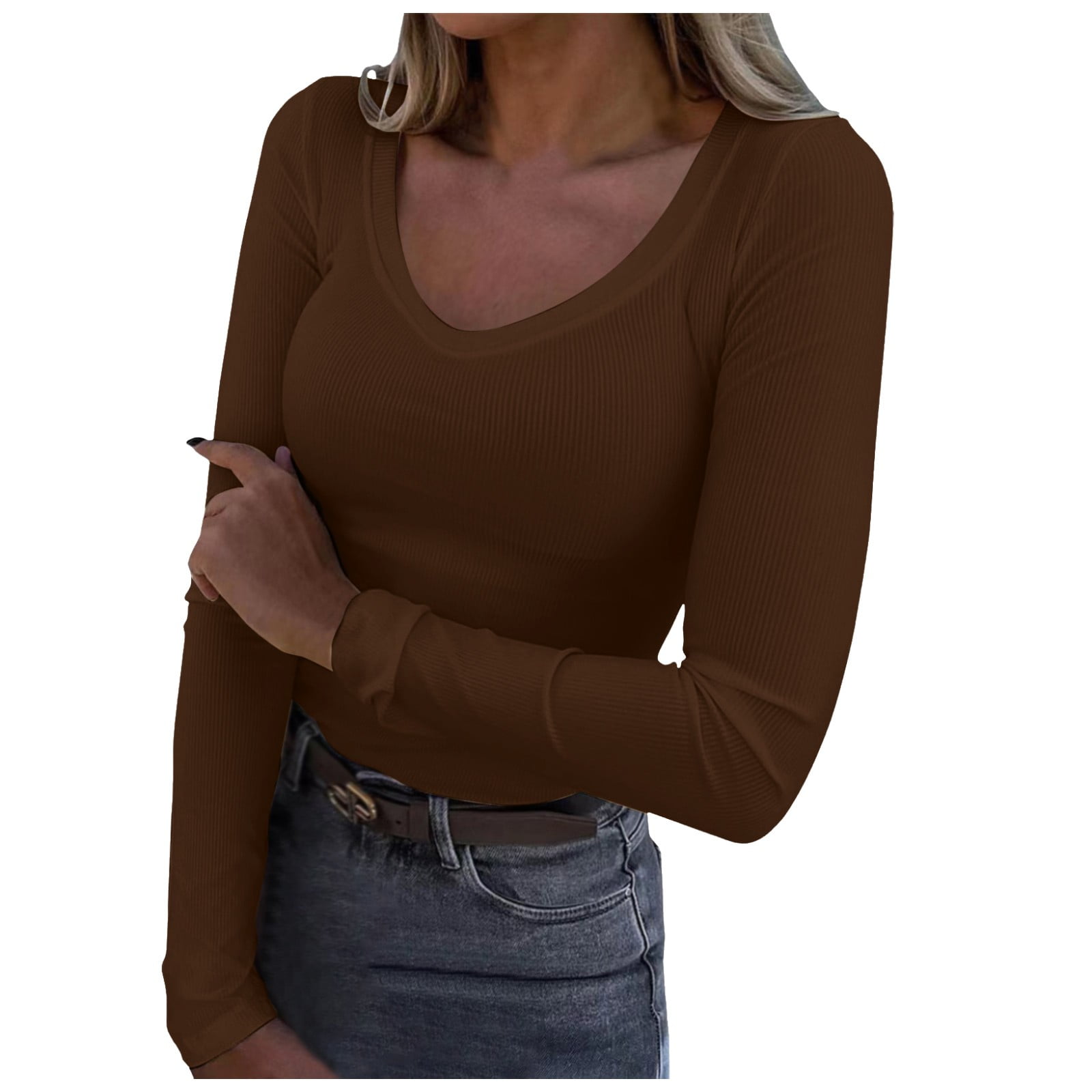 TAKEYAL Damen Langarmshirt - Thermo Unterhemd Slim Fit Für Winter