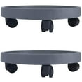 thumbnail image 1 of BAODELI 2 Pack of 11 inch Heavy Duty Plant Caddy with Wheels,Rolling Plant Stand Pot Trolley,Wheeled Planter Saucer Tray,Potted Flower Mover Dolly with Casters Round Coaster for Indoor Outdoor（Grey）, 1 of 9