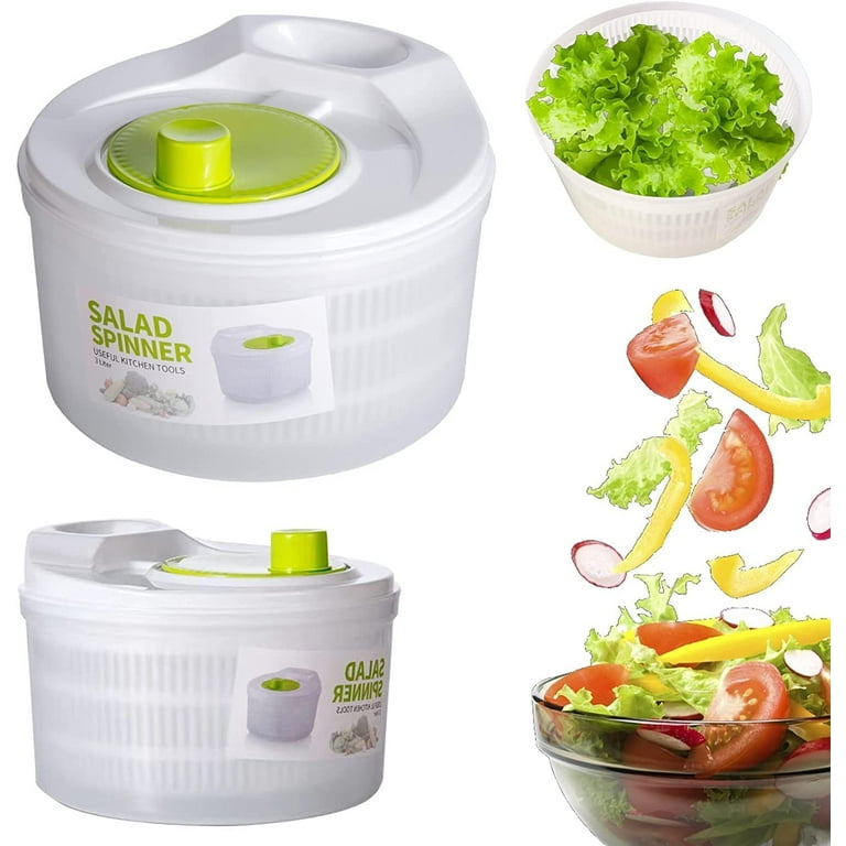 BAODELI Capacity 3L Salad Spinner Vegetable Washer Fruit Veggie Bowl  Collapsible Salad Spinner with Lid Veggie Dryer Set for Kitchen Tools of  Lettuce