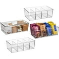 thumbnail image 1 of BAODELI Plastic Pantry Organization and Storage Bins with Dividers & Lids – Perfect Kitchen Organization or Kitchen Storage – Fridge Organizer, Refrigerator Bins, Cabinet Organizers, 4 Pack, 1 of 6