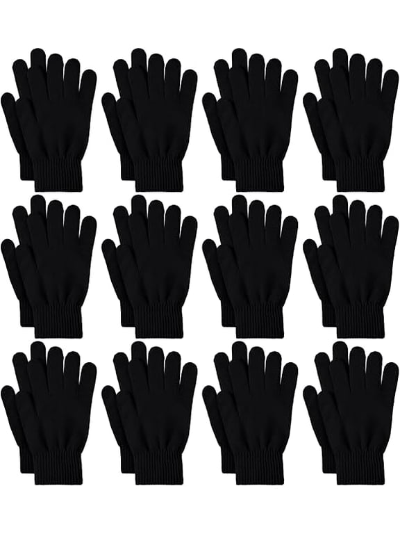 Work Gloves - 12 Pcs, X-Large - Heavy Duty Cotton Jersey, Knit Wrist, Versatile Work Gloves for Various Tasks(Black)