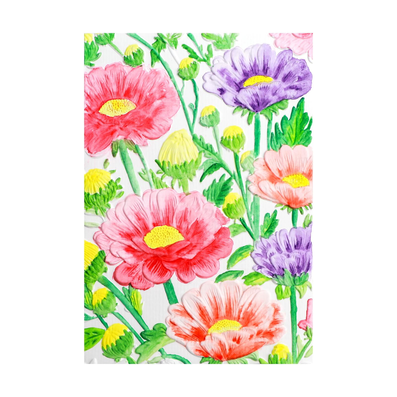BAOFALI 3D Embossing Folder MMF7 for Card Making Blossom Bloom Floral ...