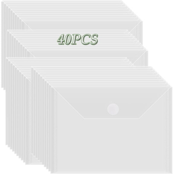 BAOFALI 40 Pcs/Set 7x5inch Clear Stamp and Die Storage Pockets, Stamp Storage Bags, Plastic Envelopes, DIY Scrapbooking Storage Die Cuts for Stencil Storage Card Making Cutting Dies