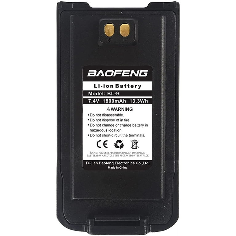 BAOFENG UV-9R BL-9 Battery 1800mAh 7.4V for Two Way Radio UV-9G UV-9R Plus  GT-3WP 