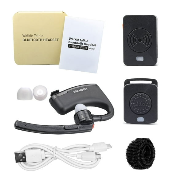 Walkie Talkie Wireless Headset, Hands-Free K1 Plug PTT Earphone with Noise Cancelling Mic For Baofeng F8HP UV-82 UV-5R 888s for Kenwood TK3207 TK series Walkie Talkie(K Plug, K Connector)