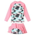 thumbnail image 1 of BAOHULU Girl's Two-Piece Long Sleeve Swimsuits UPF50+ Rash Guard Kids Bathing Suit, 1 of 6