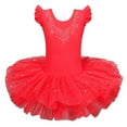 thumbnail image 1 of BAOHULU Girls Ballet Leotard Ruffle Glitter Dance Dress Tulle Tutu Skirt, 1 of 6