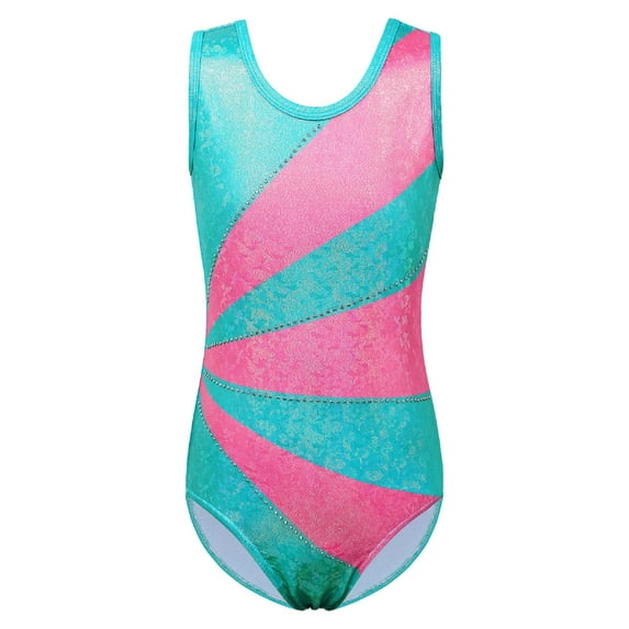 BAOHULU Girls Gymnastics Leotard Female Sleeveless Ballet Dancewear