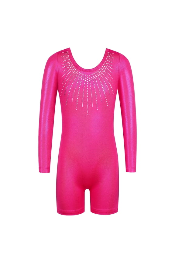 Girls Gymnastics Leotards Long Sleeve Toddler Ballet Dance Clothes Kids Dancewear