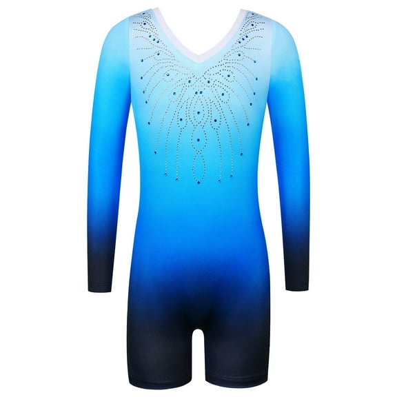 BAOHULU Girls Gymnastics Leotards Long Sleeve Toddler Ballet Dance Clothes Kids Dancewear