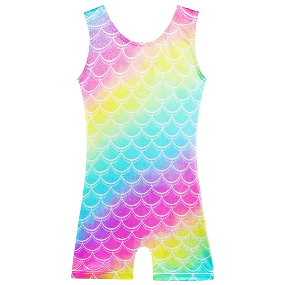 BAOHULU Girls Gymnastics Leotards Toddler Unitard Kids Short Tank Biketard Dance Clothes