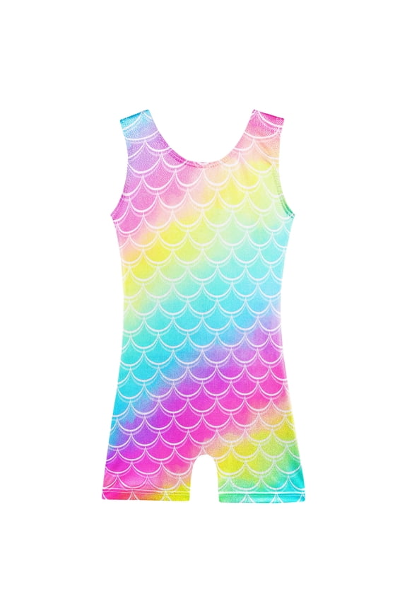 Girls Gymnastics Leotards Toddler Unitard Kids Short Tank Biketard Dance Clothes