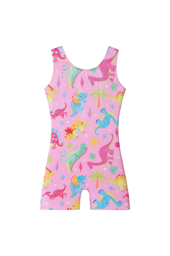 Girls Gymnastics Leotards Toddler Unitard Kids Short Tank Biketard Dance Clothes