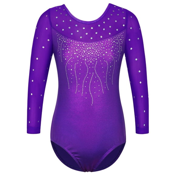 BAOHULU Girls Long Sleeve Gymnastics Leotards Toddler Ballet Dance Clothes Kids Dancewear