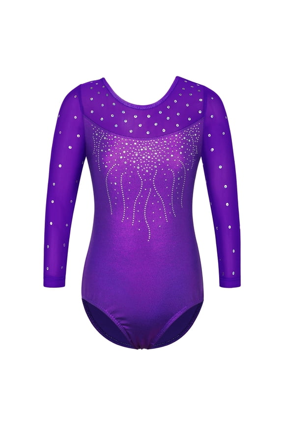 Girls Long Sleeve Gymnastics Leotards Toddler Ballet Dance Clothes Kids Dancewear