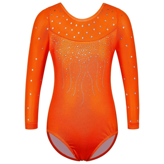 BAOHULU Girls Long Sleeve Gymnastics Leotards Toddler Ballet Dance Clothes Kids Dancewear