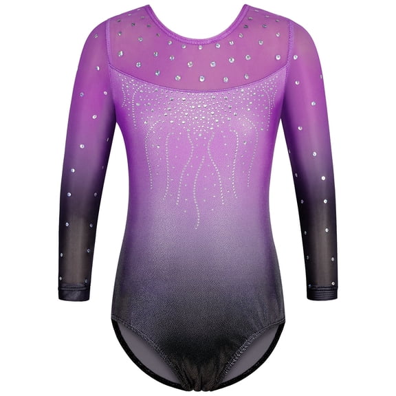 BAOHULU Girls Long Sleeve Gymnastics Leotards Toddler Ballet Dance Clothes Kids Dancewear