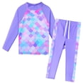 thumbnail image 1 of BAOHULU Girls Long Sleeve Swimsuit UPF 50+ Printed Rash Guard Two Pieces Bathing Suit, 1 of 6