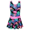 thumbnail image 1 of BAOHULU Girls Swimsuit One Piece UPF 50+ Printed Skirted Bathing Suit Floral Swimwear, 1 of 6