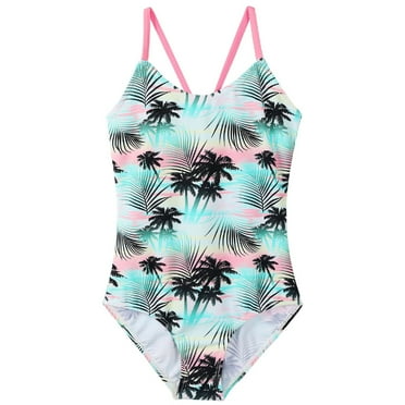 BAOHULU Girls` Swimsuit One-Piece with UPF 50  Printed Bathing Suit 3-11 Years