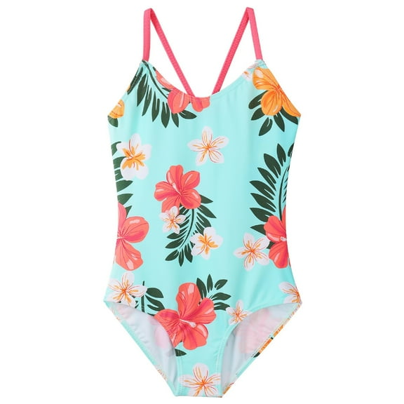 BAOHULU Girls` Swimsuit One-Piece with UPF 50  Printed Bathing Suit 3-11 Years