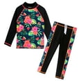 thumbnail image 1 of BAOHULU Girls Swimsuit UPF 50+ Black Rash Guard Shirts 3-12 Years, 1 of 5