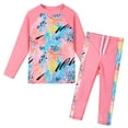 thumbnail image 1 of BAOHULU Girls Swimsuit UPF 50+ Peach Rash Guard Shirts 3-12 Years, 1 of 5