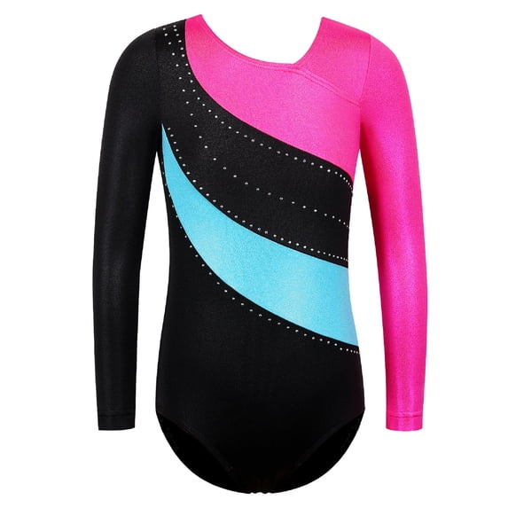 BAOHULU Gymnastics Leotard for Girls Long Sleeve Practice Outfit Dancewear
