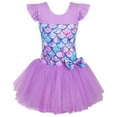 thumbnail image 1 of BAOHULU Princess Tulle Dress Ballet Leotard for Girls Ruffle Sleeve Dance Outfit, 1 of 6