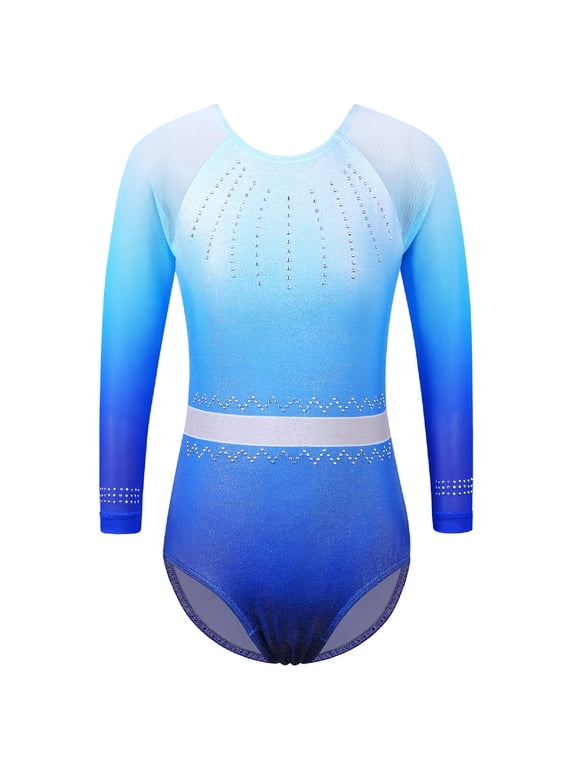 Sparkle Gymnastics Leotard for Girls Gradient Athletic Dancewear