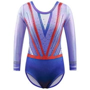 BAOHULU Sparkle Gymnastics Leotard for Girls Kids Gradient Practice Dance Outfit