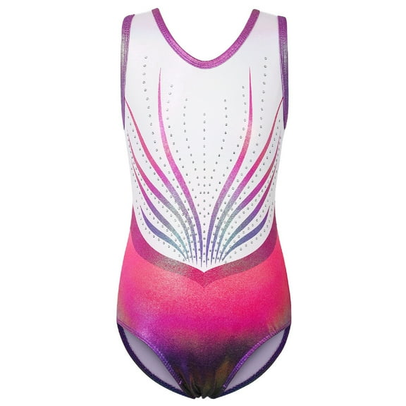 BAOHULU Sparkle Gymnastics Leotard for Girls Kids One Piece Practice Dance Outfit