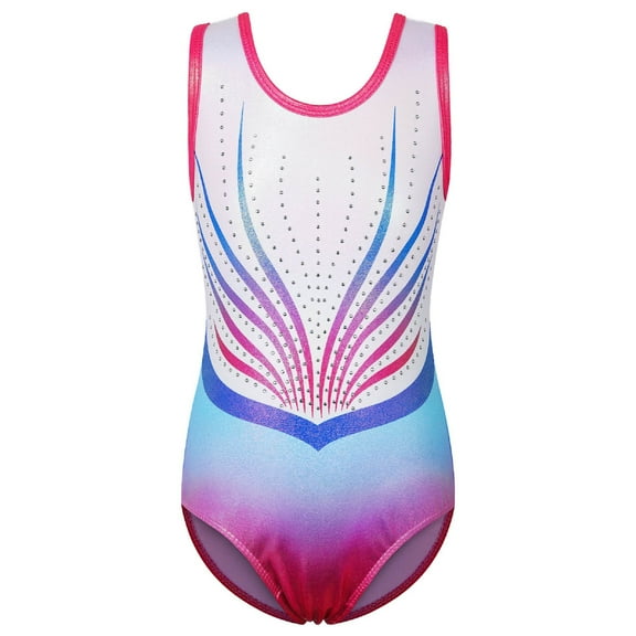 BAOHULU Sparkle Gymnastics Leotard for Girls Kids One Piece Practice Dance Outfit